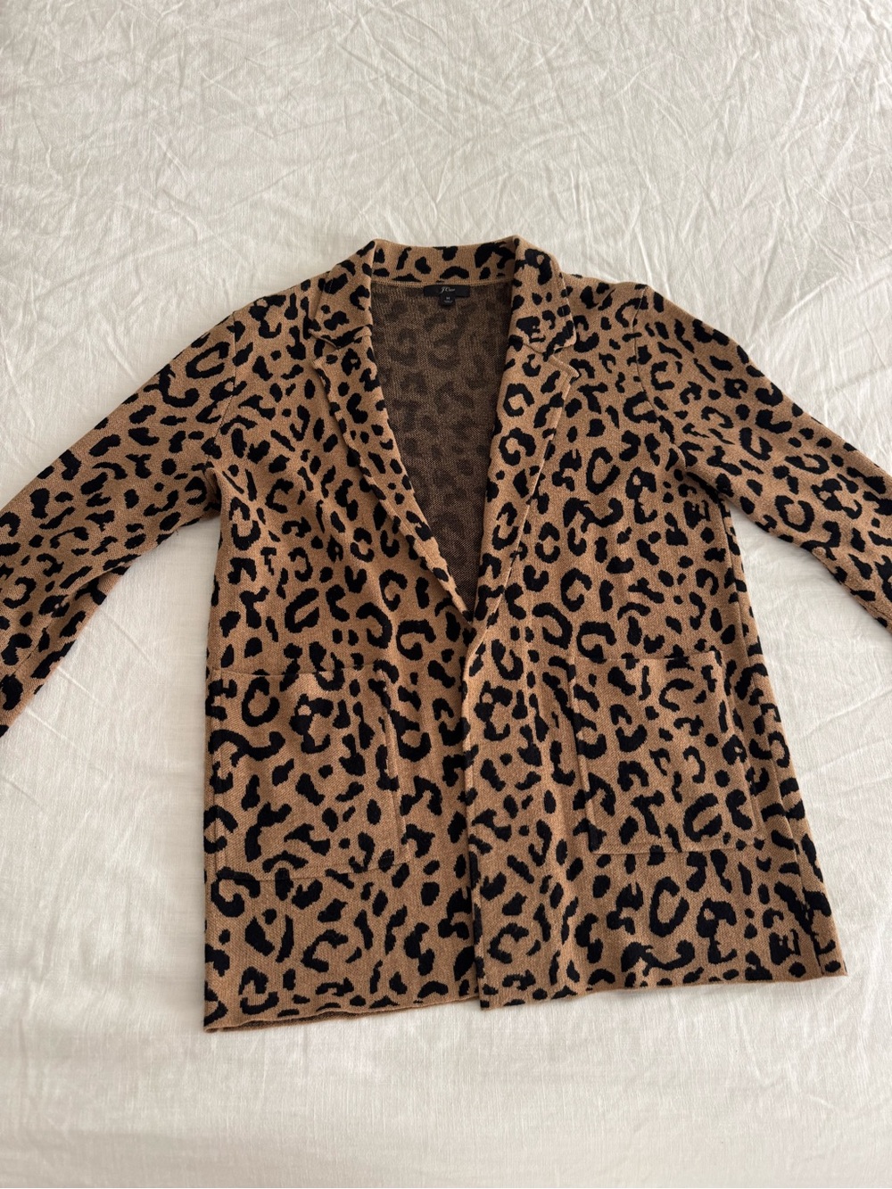 J. Crew Leopard Print Sweater Blazer / Cardigan